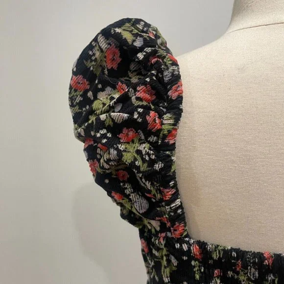 SOLD Free People Corduroy Floral Printed Tunic Babydoll Dress NWOT S… - Picture 9 of 15